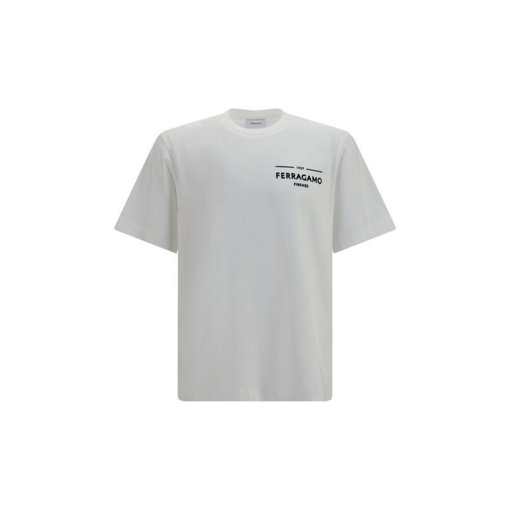 Ferragamo White Cotton Men's T-Shirt